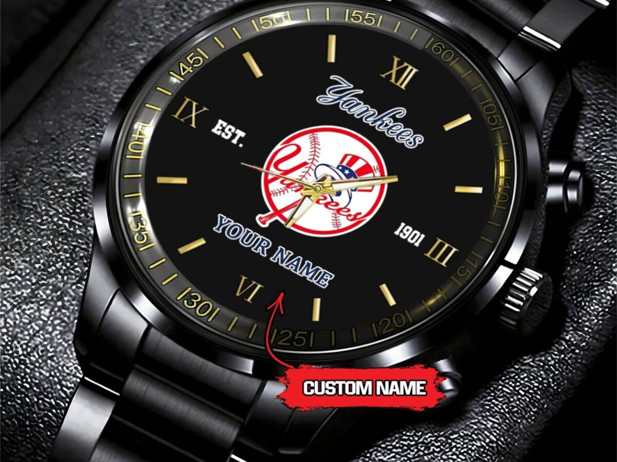 WiCraft ウィンクラフト NY YANKEES ヤンキース 時計 ブラック MLB New York Yankees Watch Black Fashion Watch Baseball Game