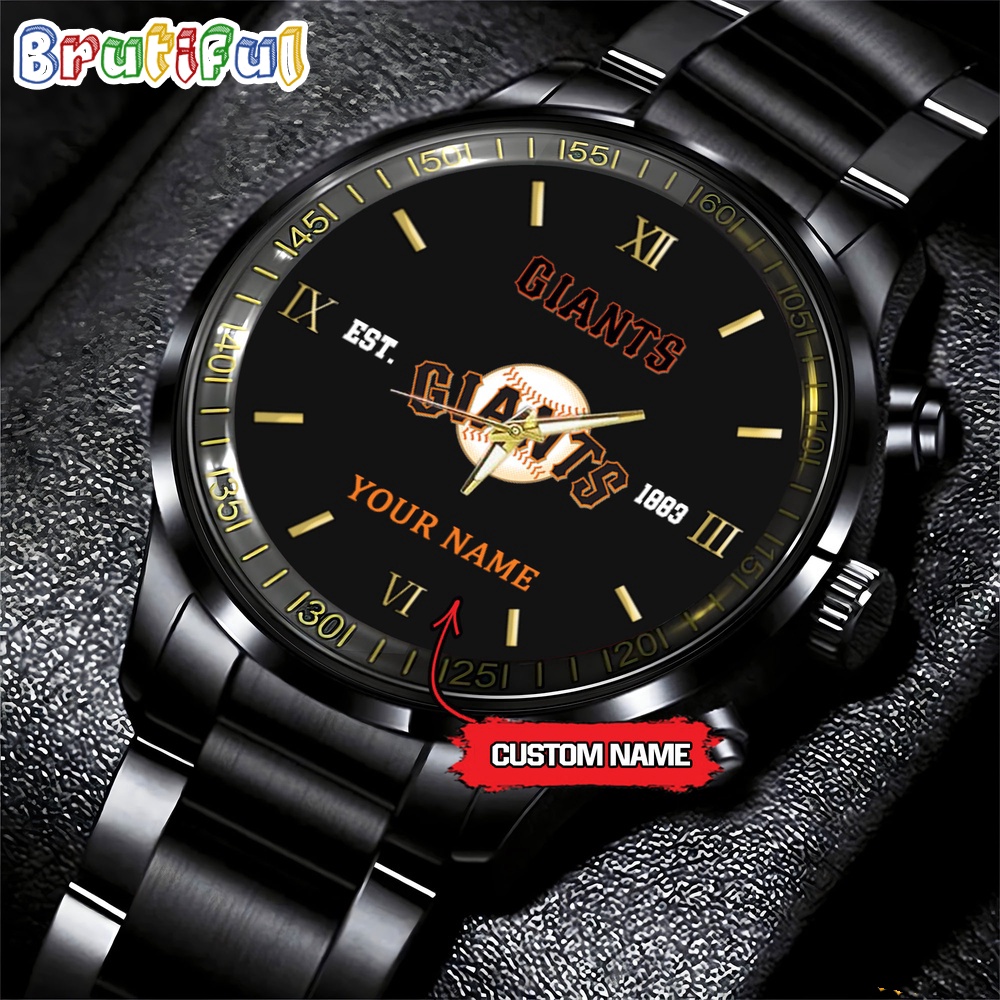 MLB San Francisco Giants Watch Black Fashion Watch Baseball Game