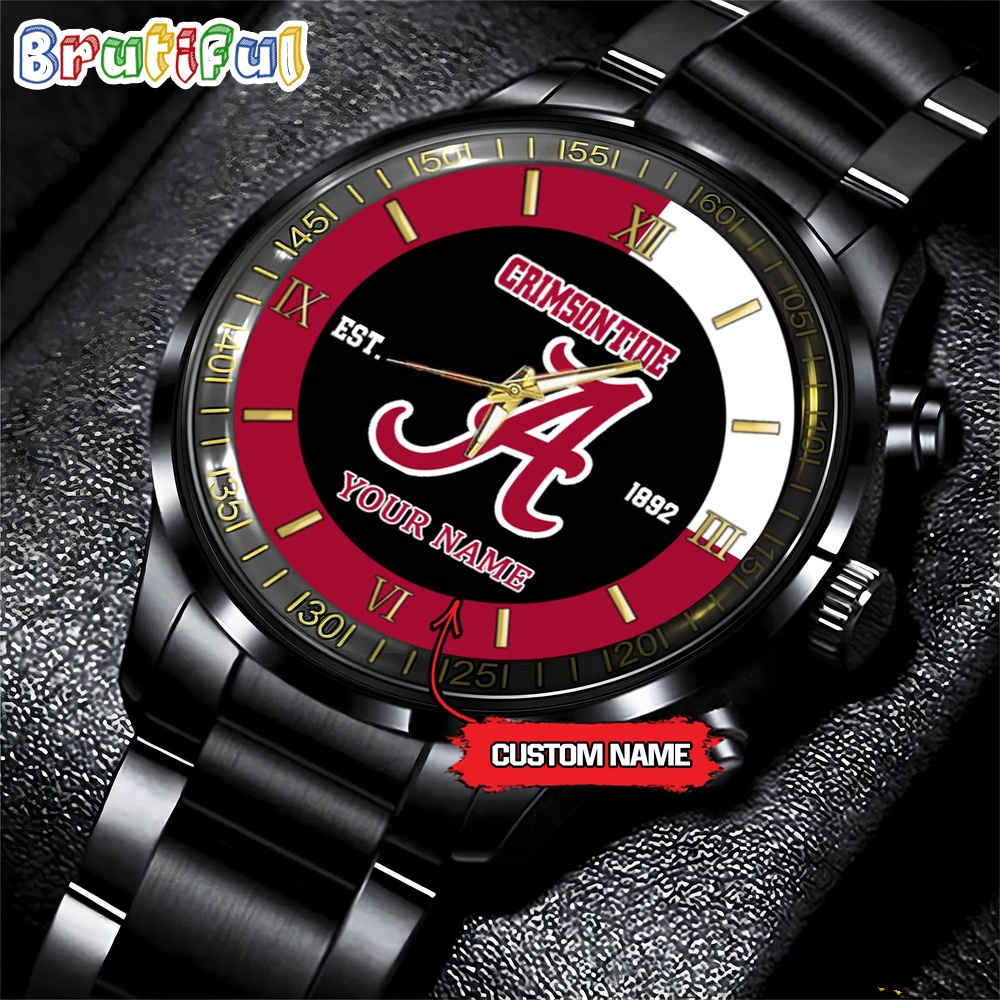 NCAA Alabama Crimson Tide Black Fashion Watch