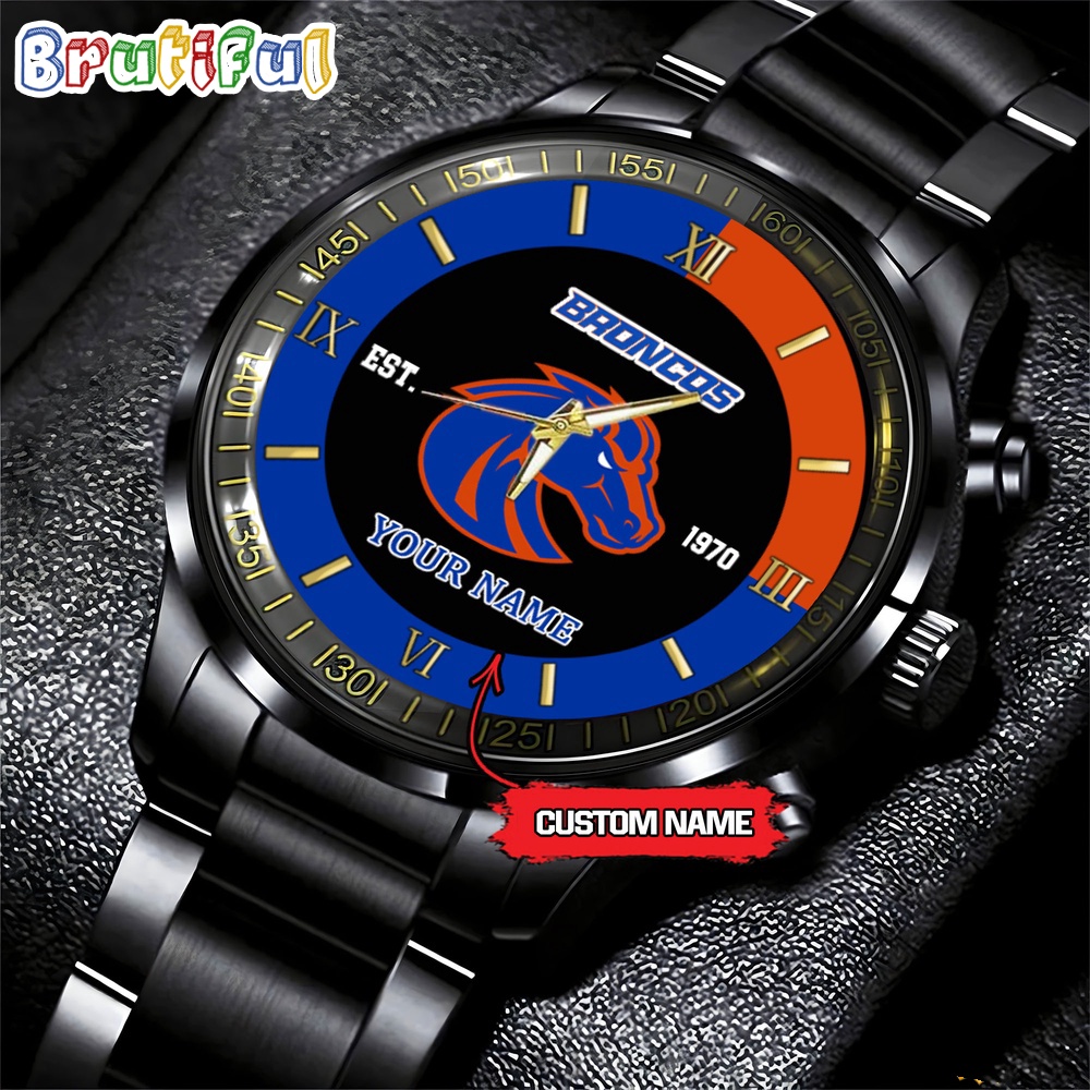 NCAA Boise State Broncos Black Fashion Watch