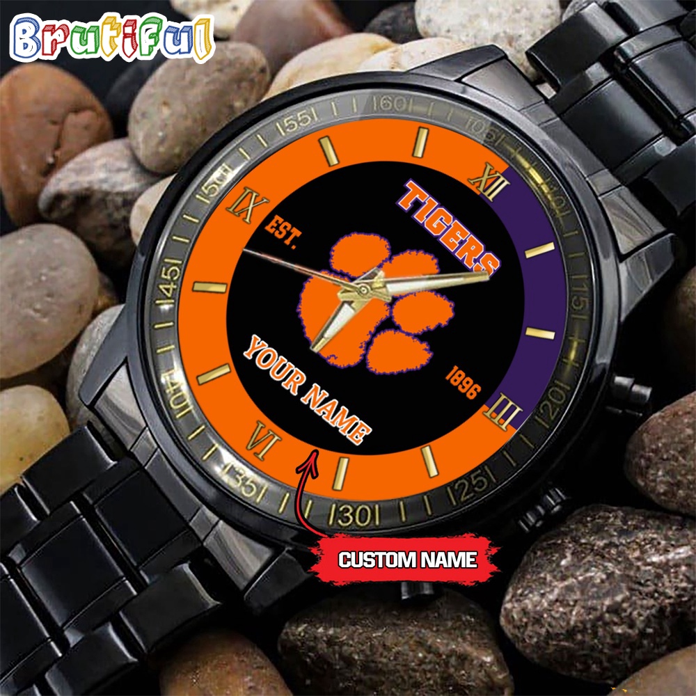 NCAA Clemson Tigers Black Fashion Watch