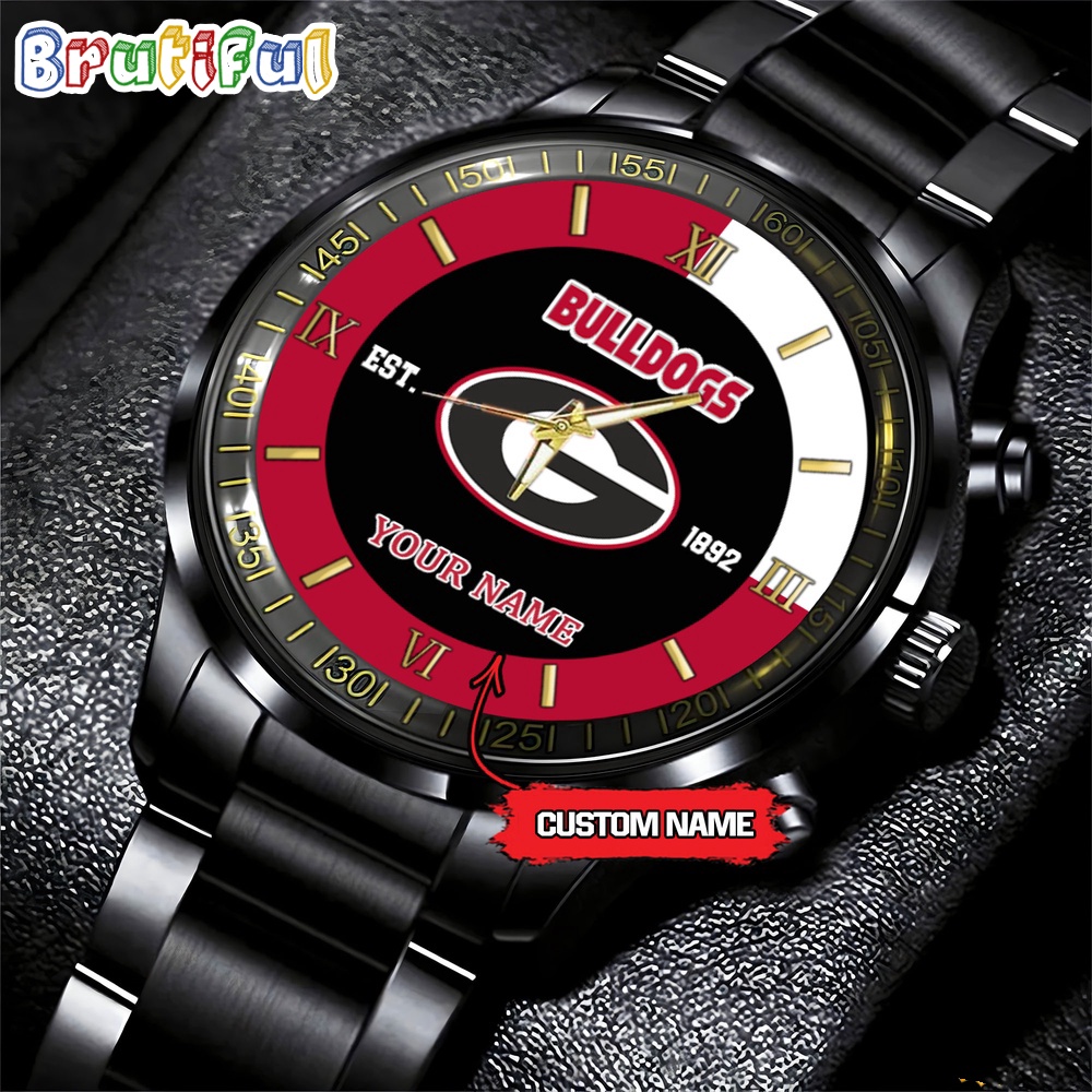 NCAA Georgia Bulldogs Black Fashion Watch