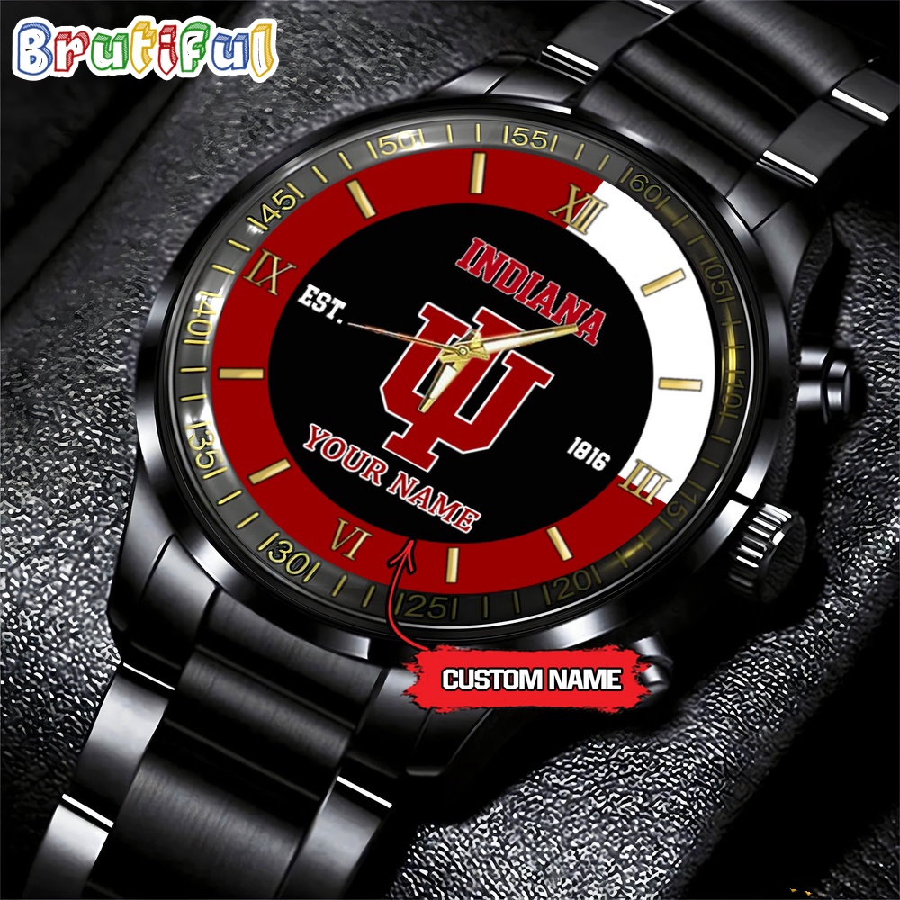NCAA Indiana Hoosiers Black Fashion Watch