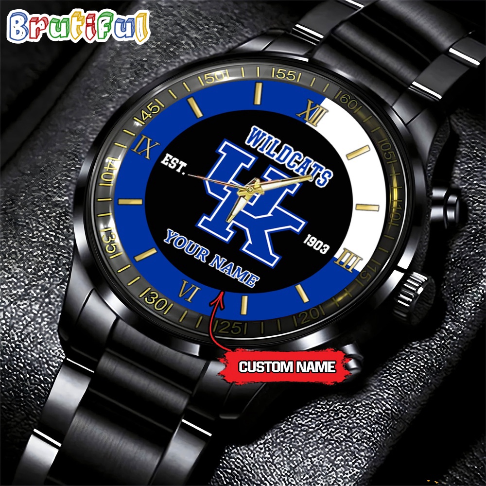 NCAA Kentucky Wildcats Black Fashion Watch