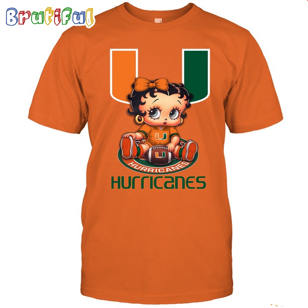 NCAA Miami T Shirt Betty Boop Football Tshirt