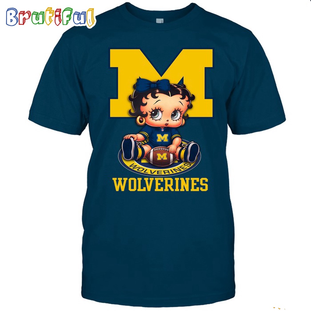 NCAA Michigan Boop Football T Shirt Betty Boop Football Tshirt