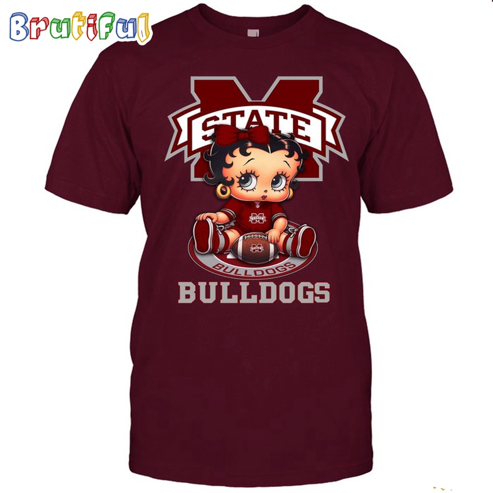 NCAA Mississippi State Boop Football T Shirt Betty Boop Football Tshirt