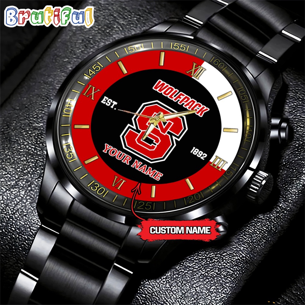NCAA NC State Wolfpack Black Fashion Watch