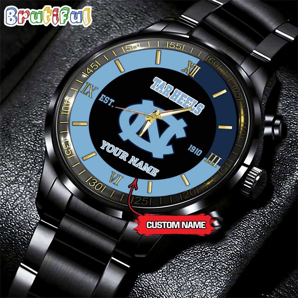 NCAA North Carolina Tar Heels Black Fashion Watch