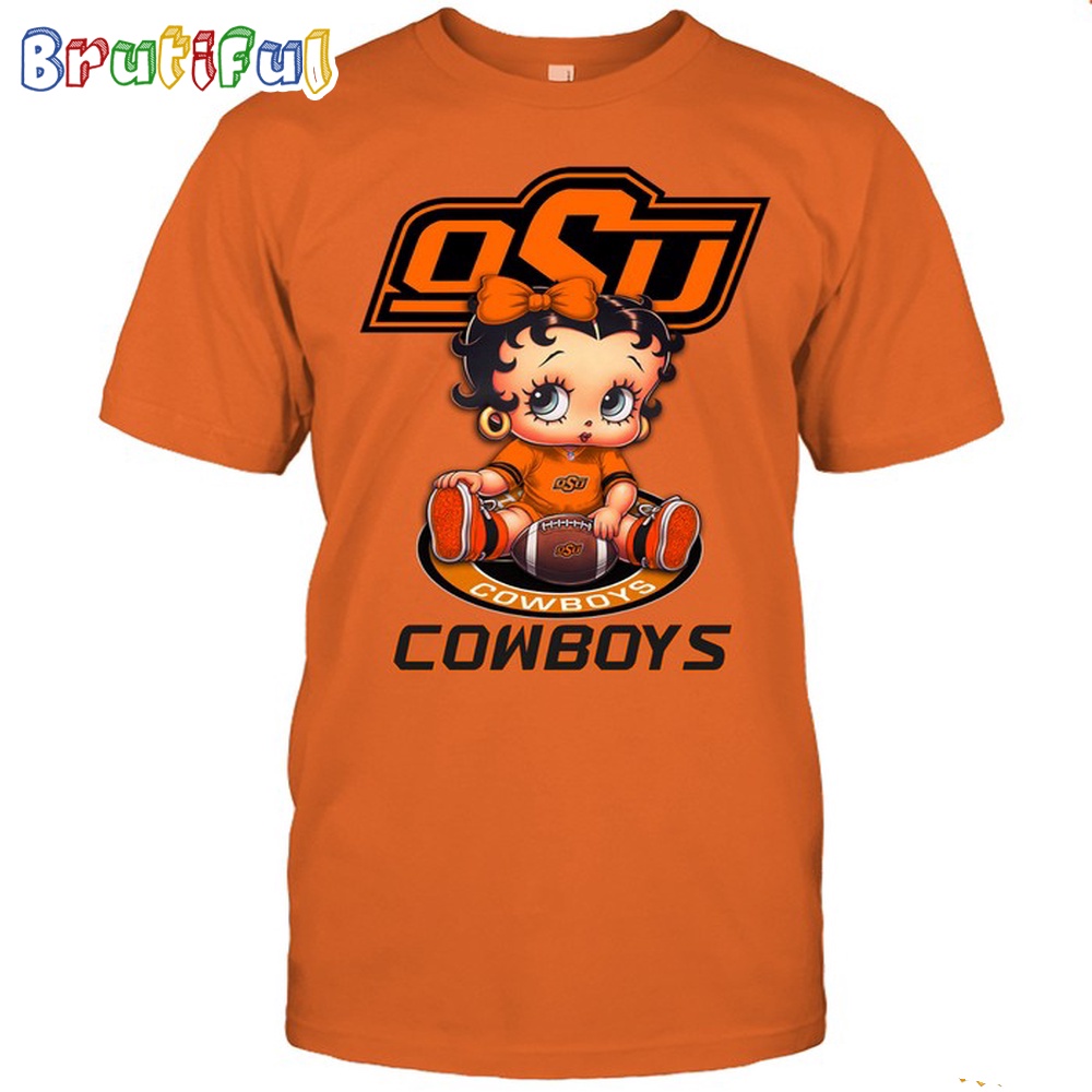 NCAA Oklahoma State Boop Football T Shirt Betty Boop Football Tshirt