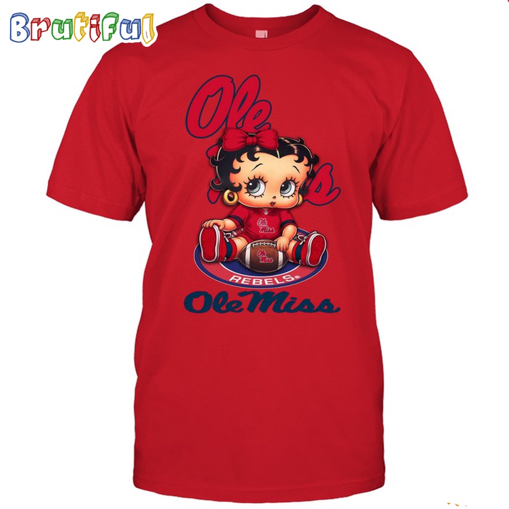 NCAA Ole Miss Boop Football T Shirt Betty Boop Football Tshirt