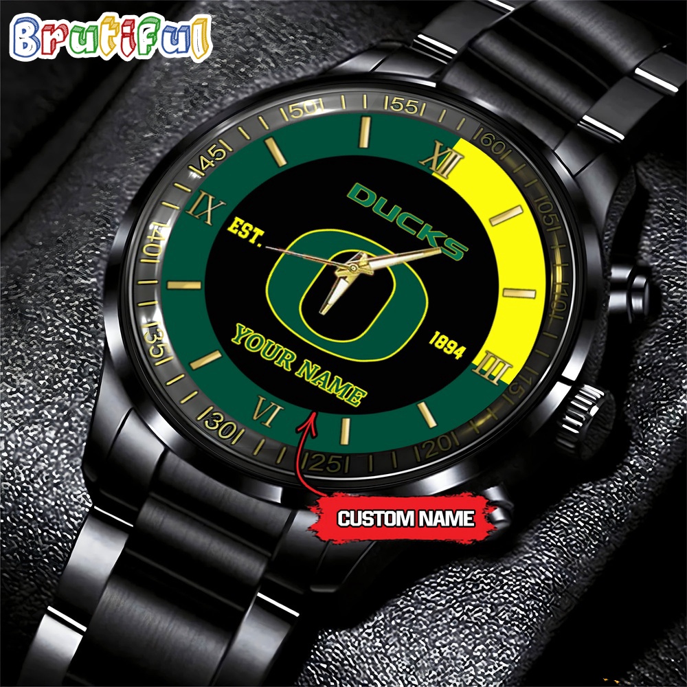 NCAA Oregon Ducks Black Fashion Watch
