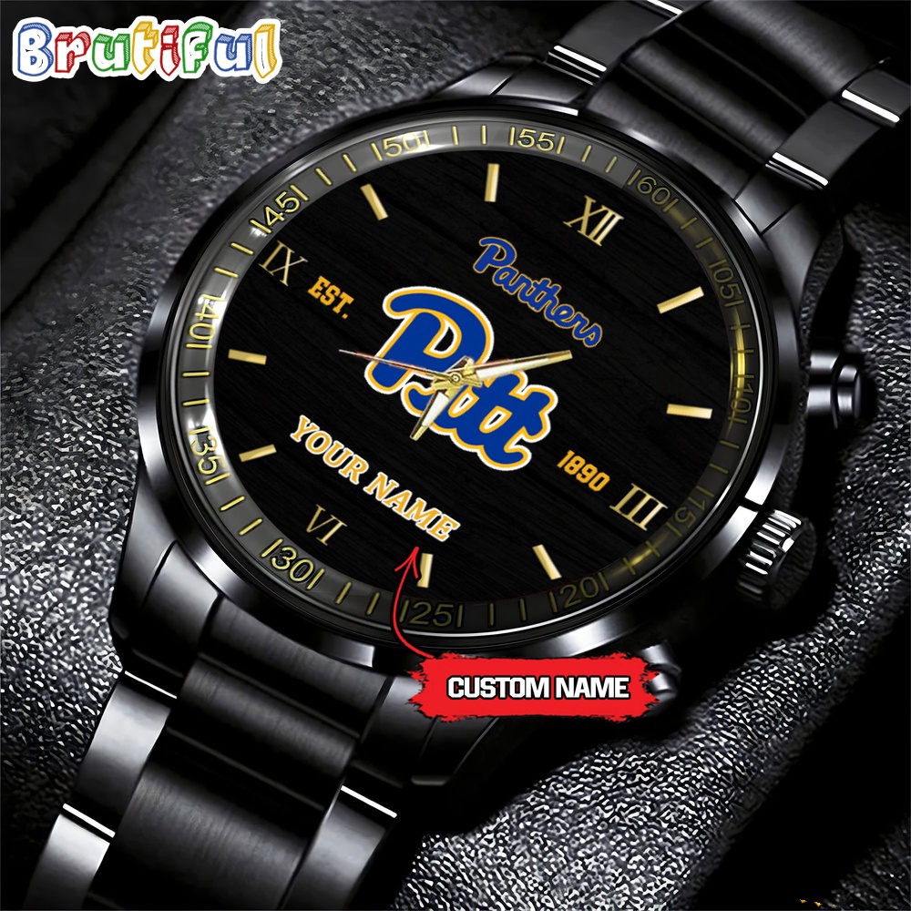 NCAA Pittsburgh Panthers Black Fashion Watch Football Watch For Fans