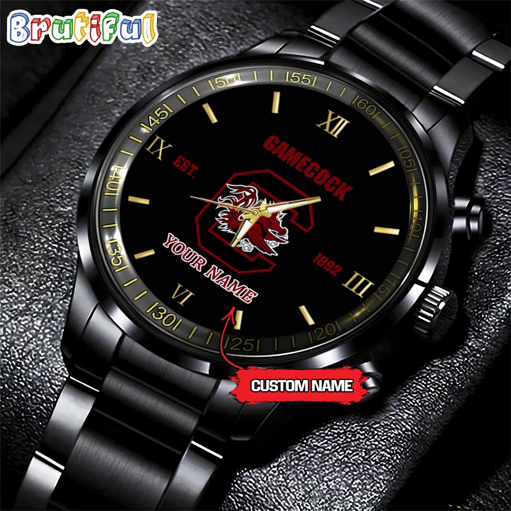 NCAA South Carolina Gamecocks Black Fashion Watch Football Watch For Fans