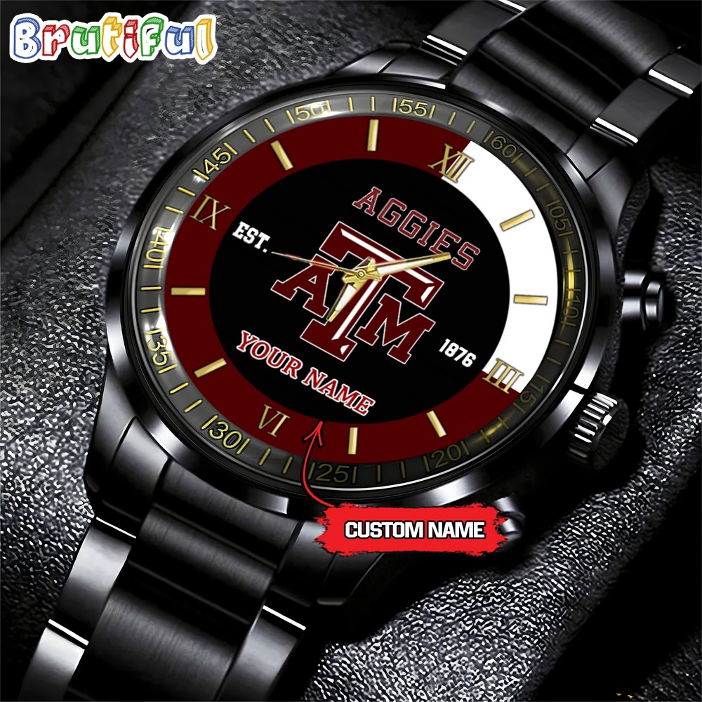 NCAA Texas AampM Aggies Black Fashion Watch