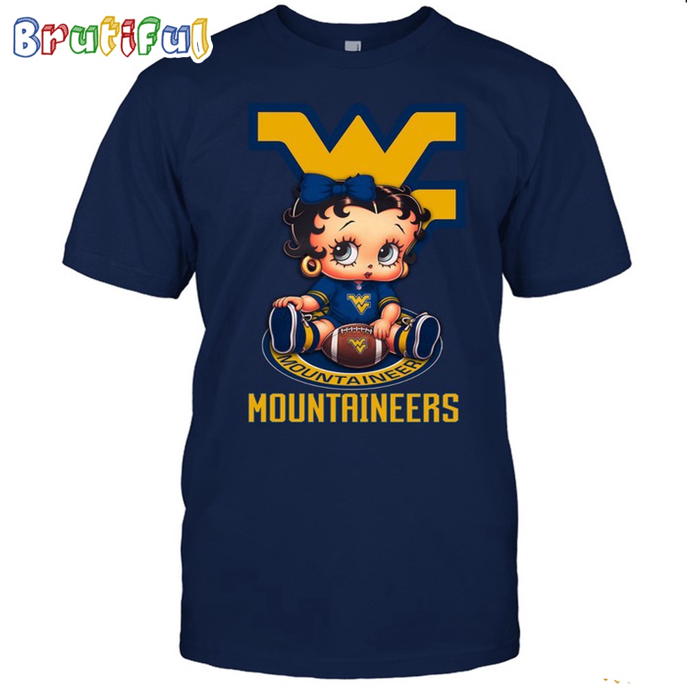 NCAA West Virginia Boop Football T Shirt Betty Boop Football Tshirt