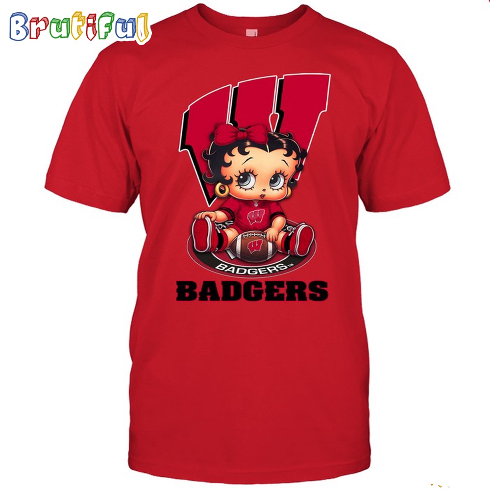 NCAA Wisconsin Boop Football T Shirt Betty Boop Football Tshirt