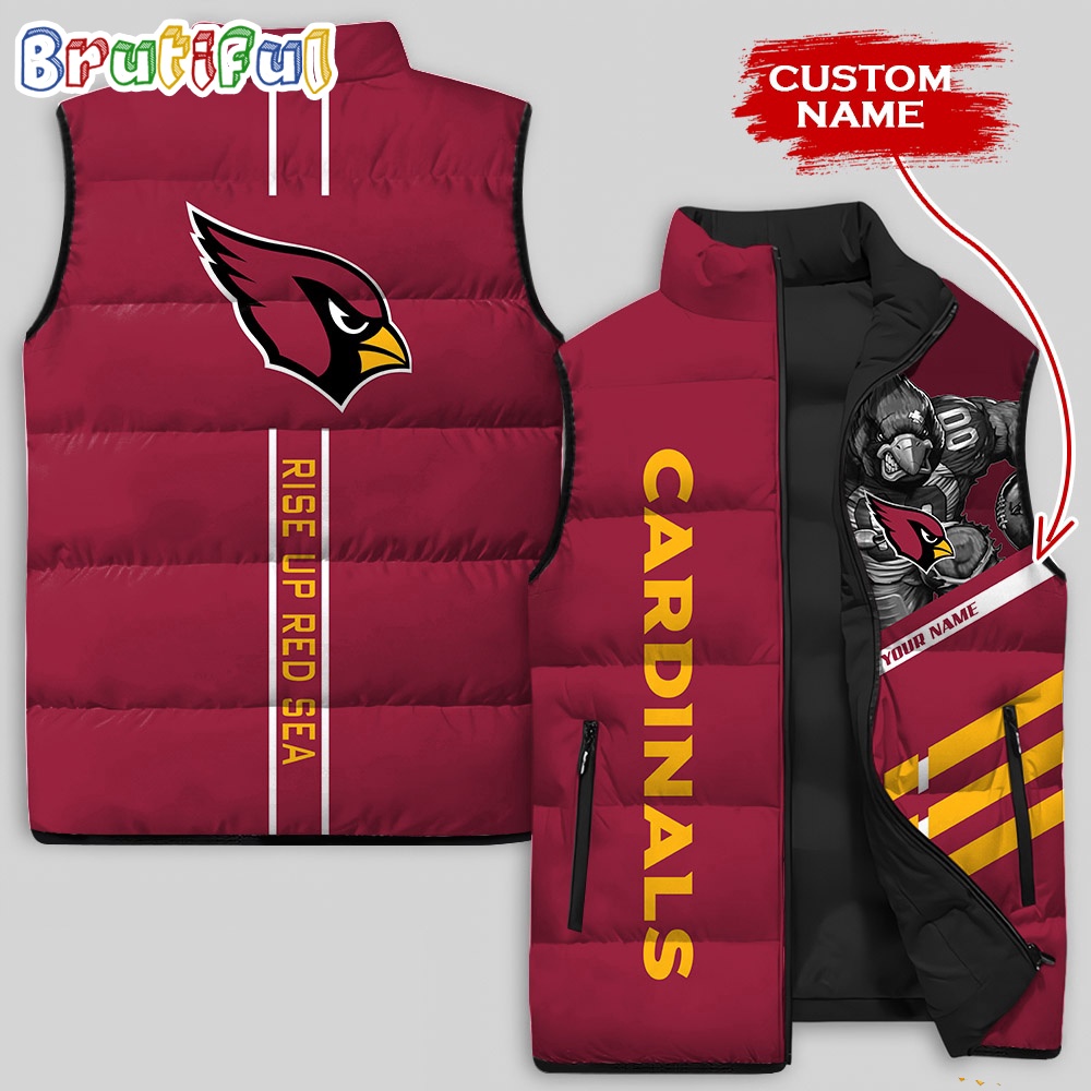 NFL Arizona Cardinals Damn Right Sleeveless Down Jacket 1