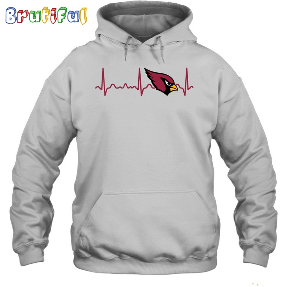 NFL Arizona Cardinals Heartbeat Hoodie Unisex Football T Shirt Hoodie