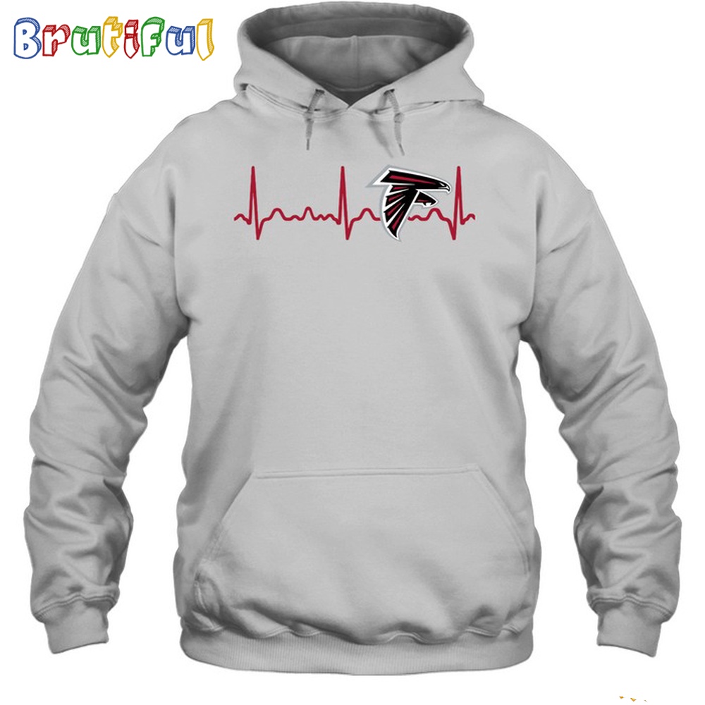 NFL Atlanta Falcons Heartbeat Hoodie Unisex Football T Shirt Hoodie