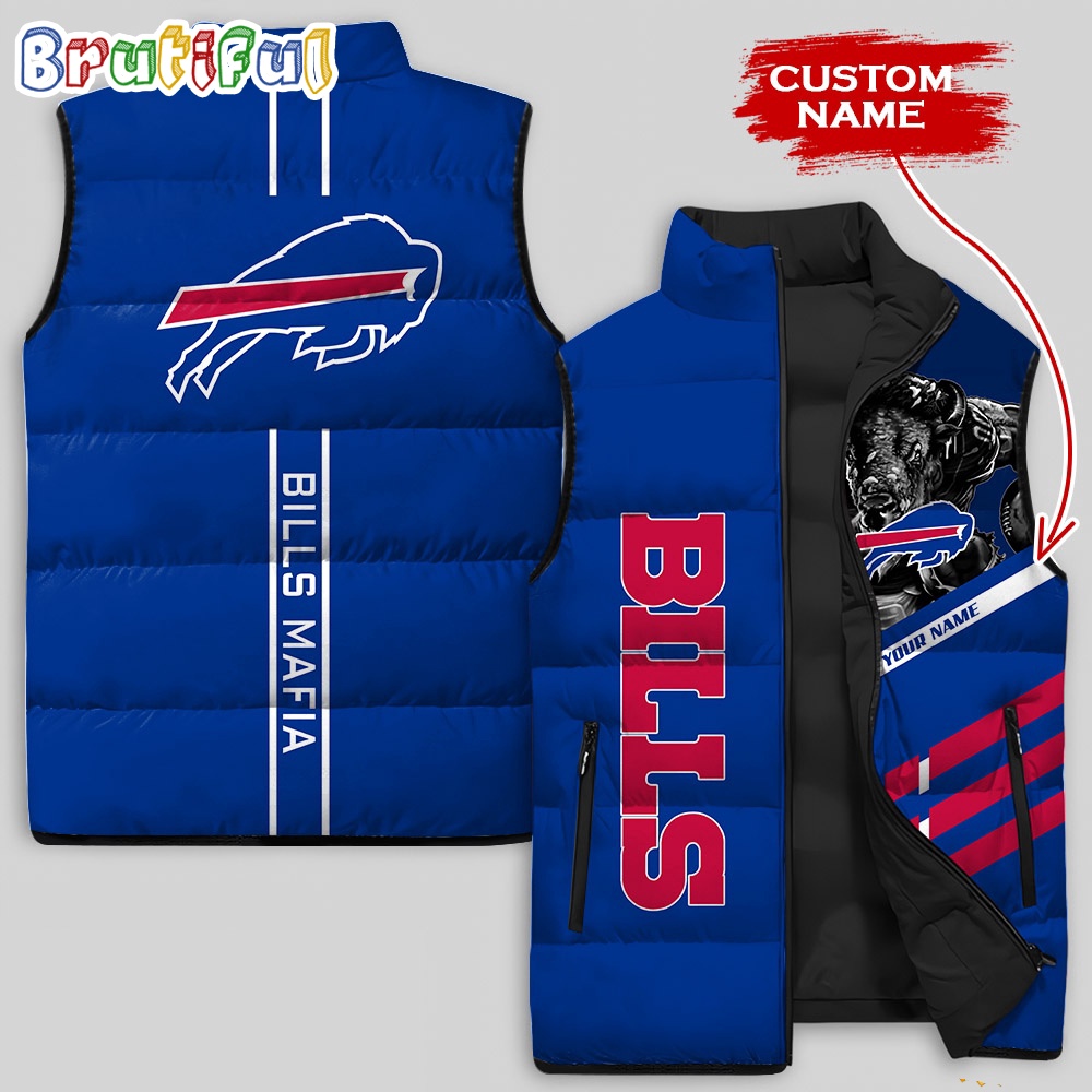 NFL Buffalo Bills Damn Right Sleeveless Down Jacket 1
