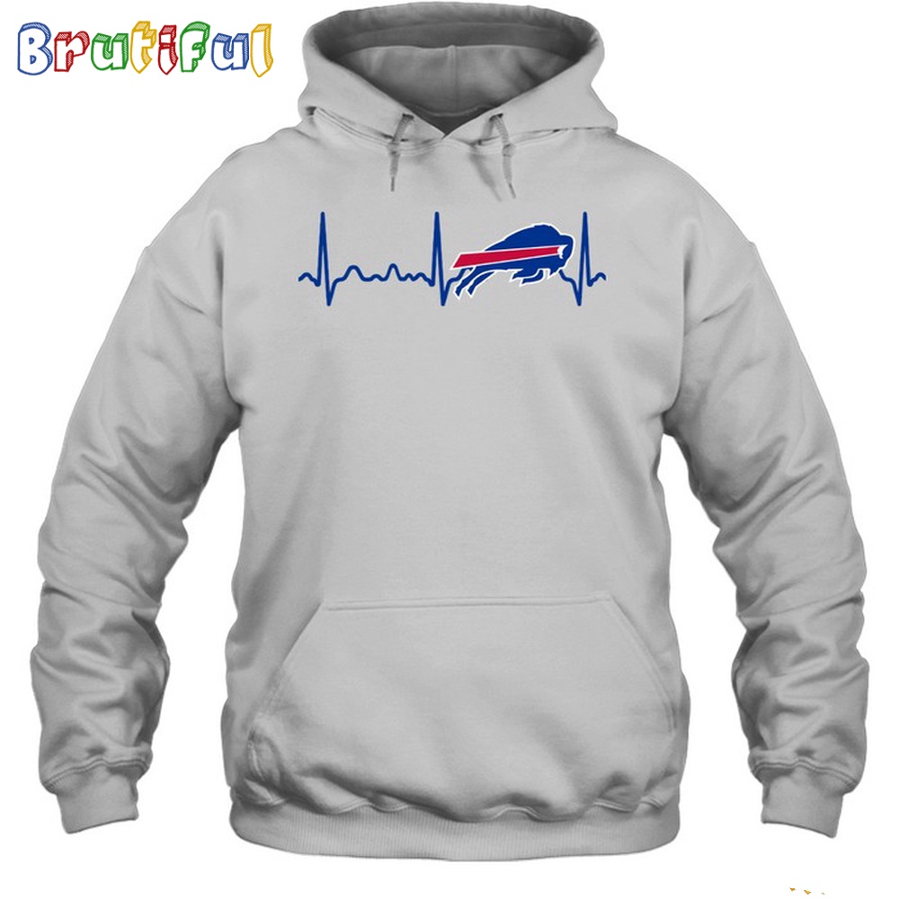 NFL Buffalo Bills Heartbeat Hoodie Unisex Football T Shirt Hoodie