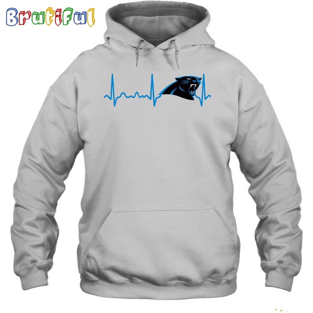 NFL Carolina Panthers Heartbeat Hoodie Unisex Football T Shirt Hoodie