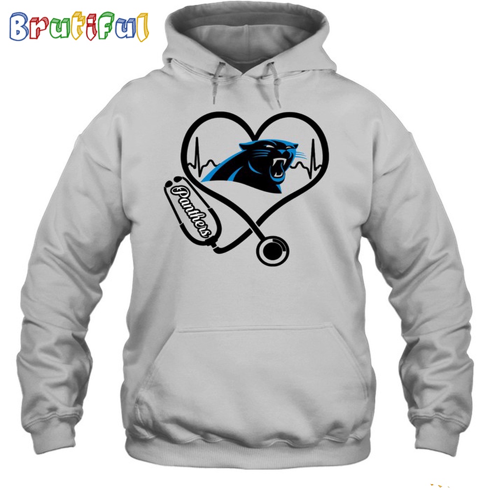 NFL Carolina Panthers Nurse Love Hoodie Unisex Football T Shirt Hoodie