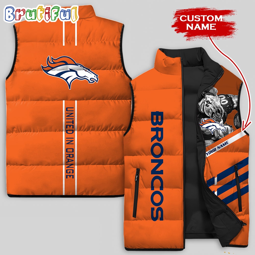 NFL Denver Broncos Damn Right Sleeveless Down Jacket 1