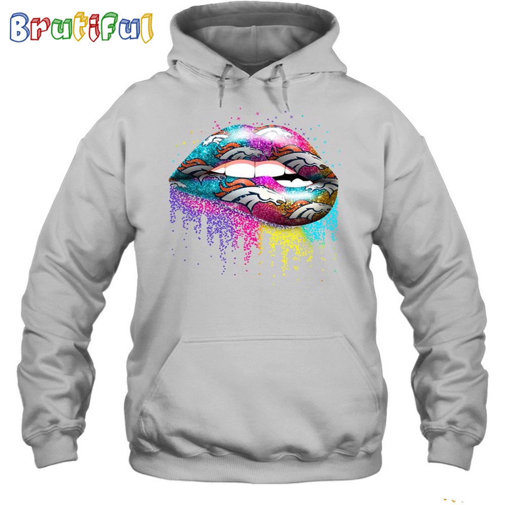 NFL Denver Broncos Lips Hoodie Unisex Football T Shirt Hoodie