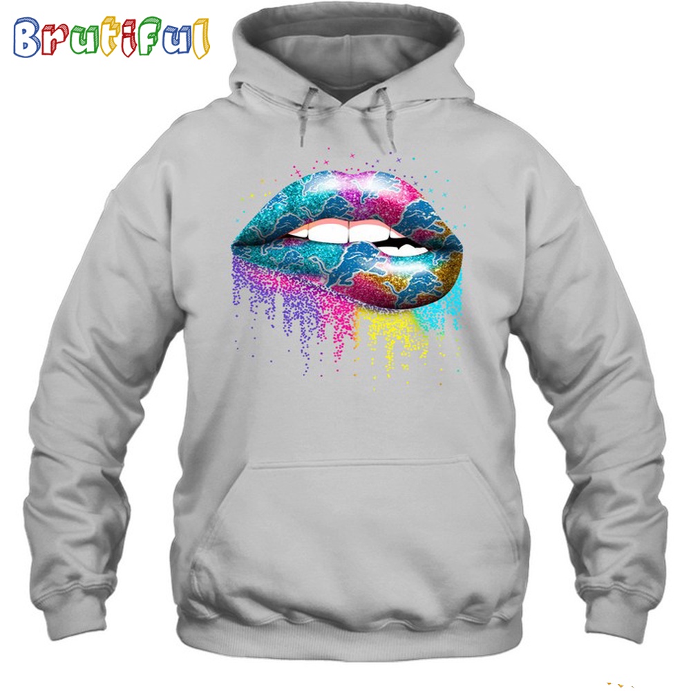 NFL Detroit Lions Lips Hoodie Unisex Football T Shirt Hoodie