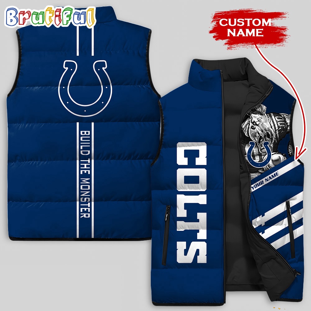 NFL Indianapolis Colts Damn Right Sleeveless Down Jacket 1
