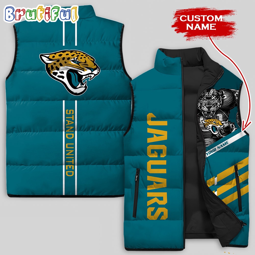 NFL Jacksonville Jaguars Damn Right Sleeveless Down Jacket 1
