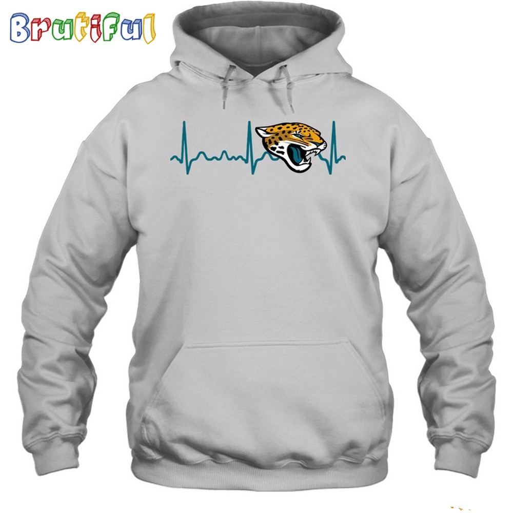 NFL Jacksonville Jaguars Heartbeat Hoodie Unisex Football T Shirt Hoodie
