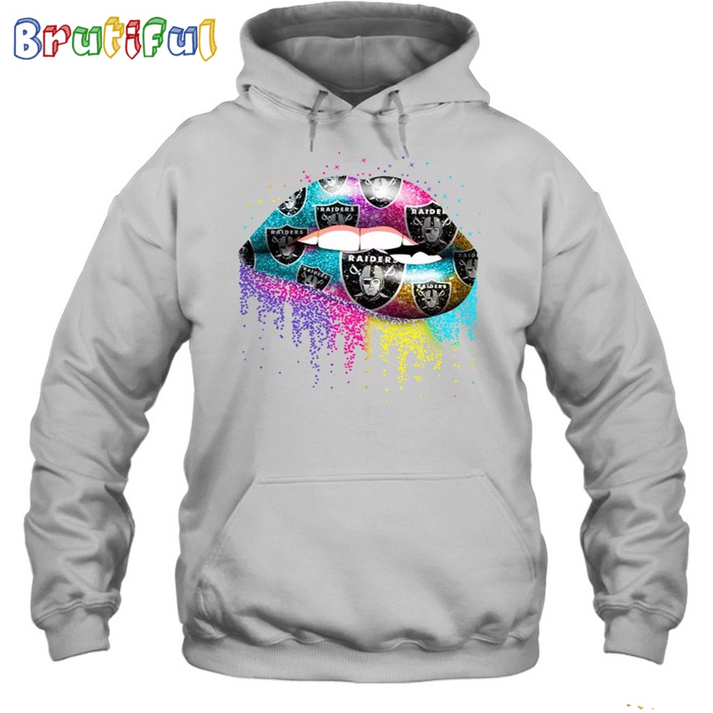 NFL Las Vegas Raiders Lips Hoodie Unisex Football T Shirt Hoodie