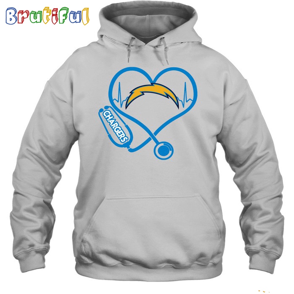 NFL Los Angeles Chargers Nurse Love Hoodie Unisex Football T Shirt Hoodie