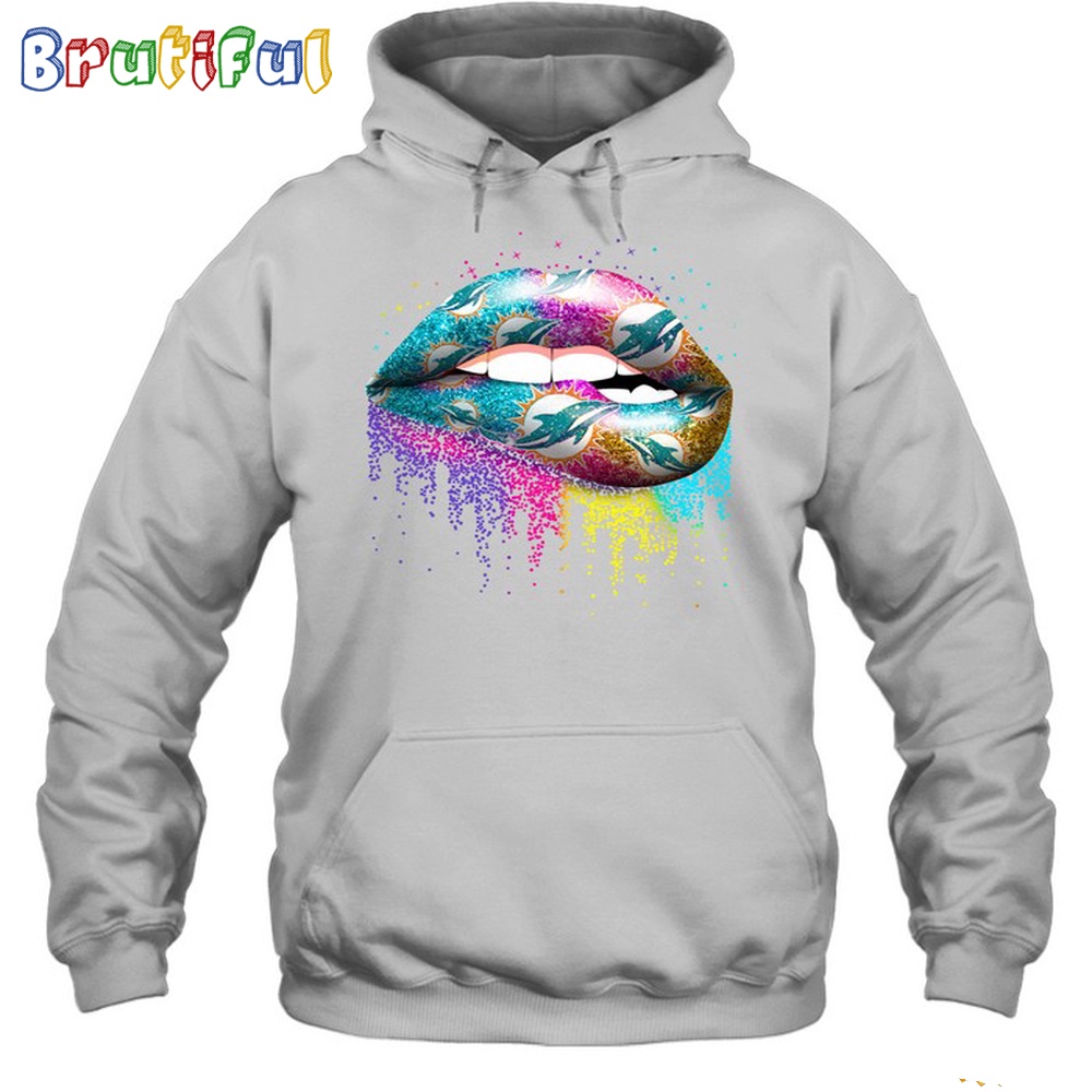 NFL Miami Dolphins Lips Hoodie Unisex Football T Shirt Hoodie