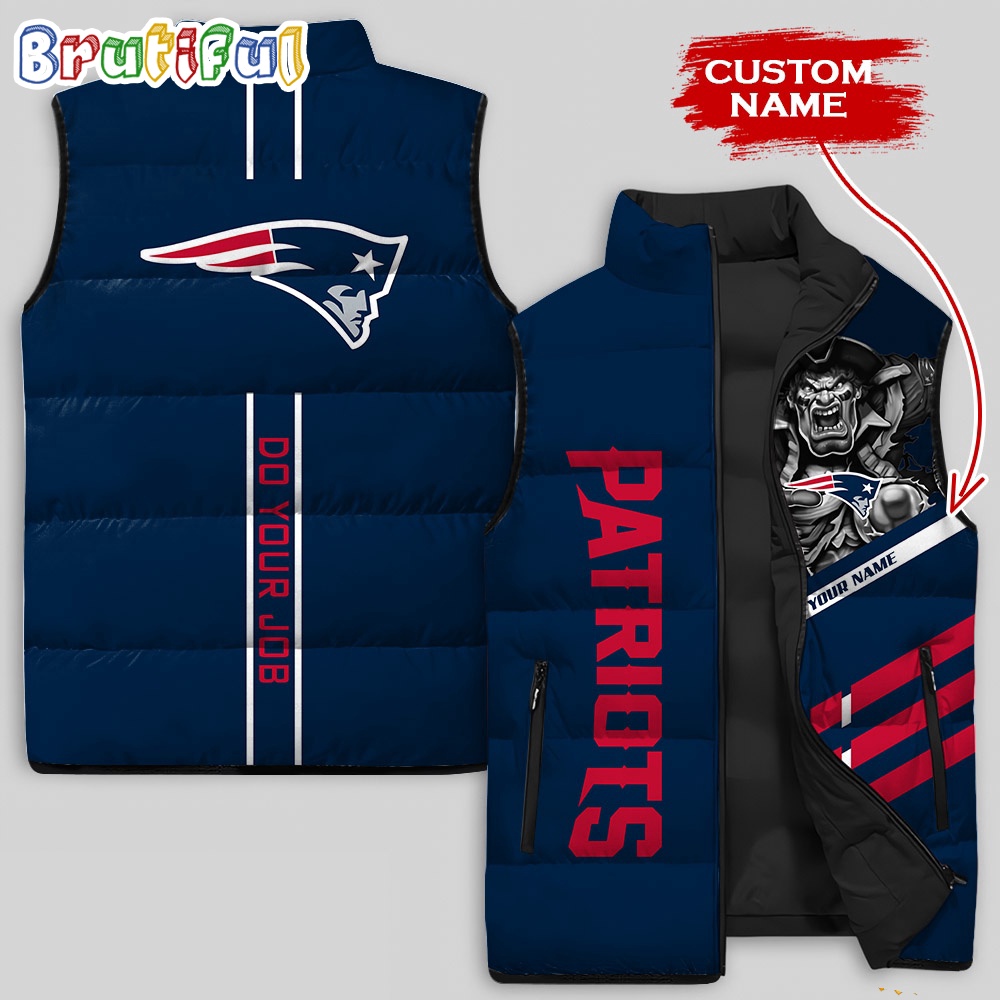 NFL New England Patriots Damn Right Sleeveless Down Jacket 1
