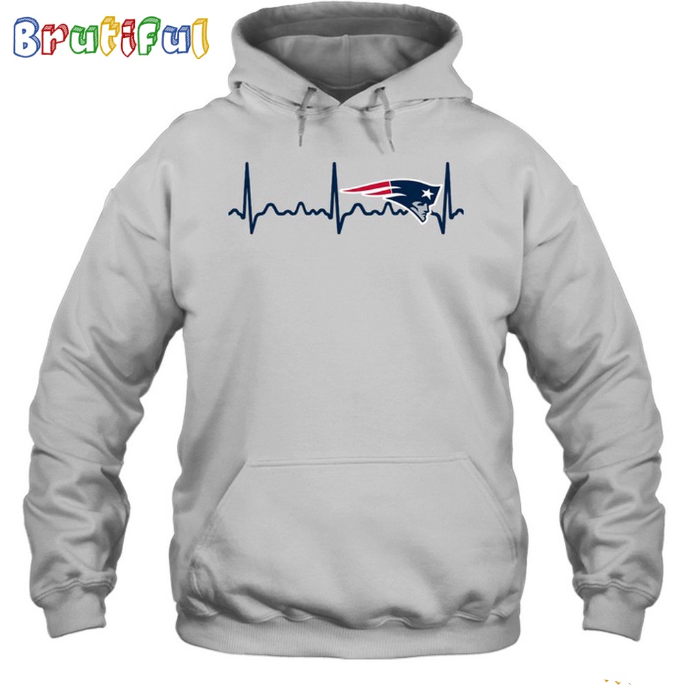 NFL New England Patriots Heartbeat Hoodie Unisex Football T Shirt Hoodie