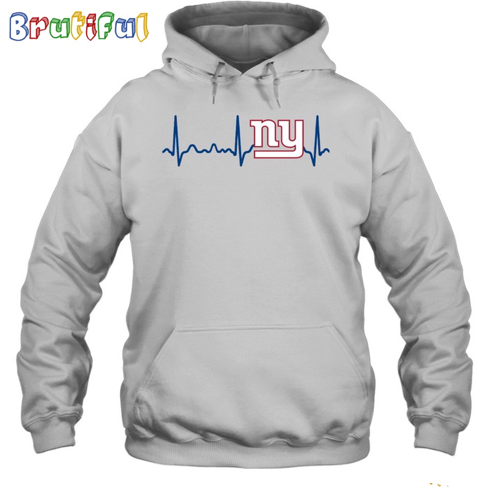 NFL New York Giants Heartbeat Hoodie Unisex Football T Shirt Hoodie