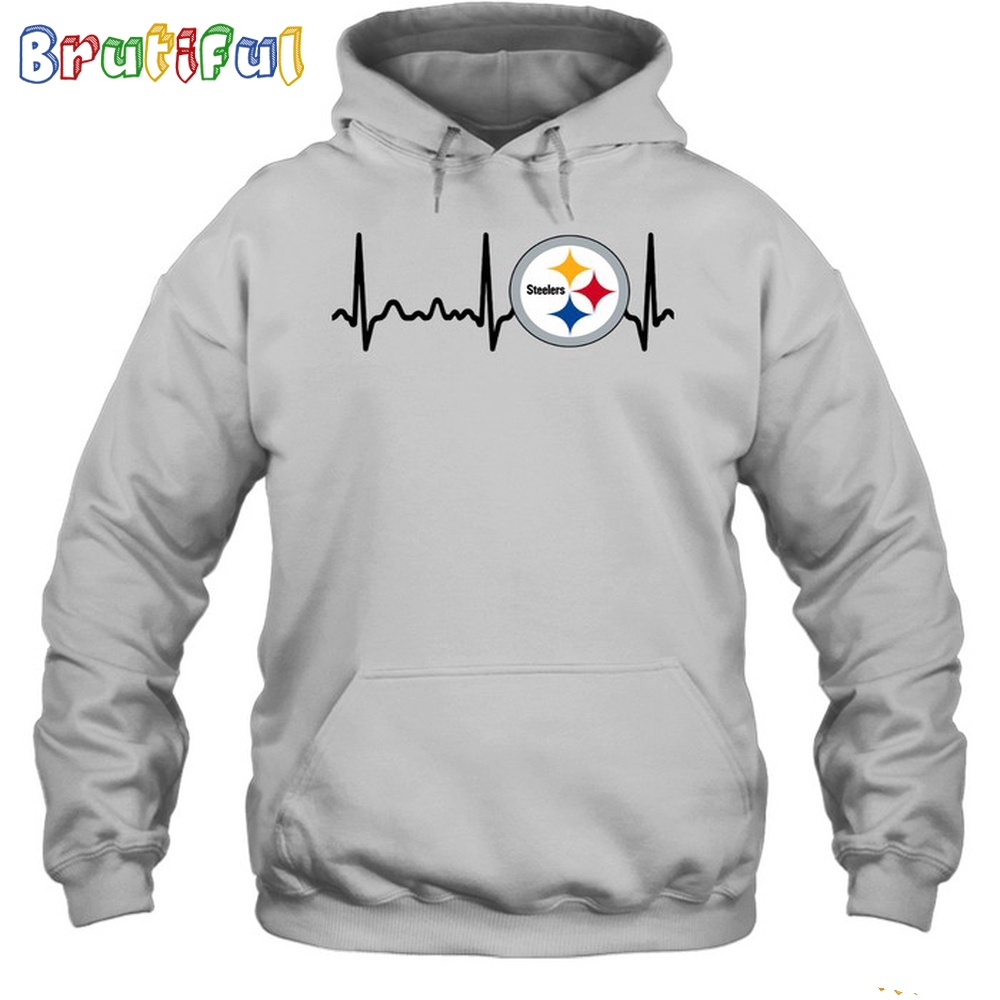 NFL Pittsburgh Steelers Heartbeat Hoodie Unisex Football T Shirt Hoodie