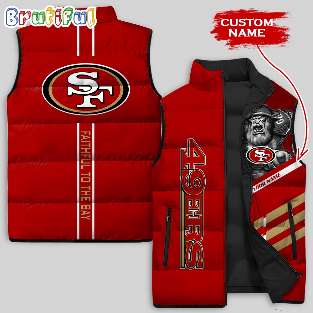 NFL San Francisco 49ers Damn Right Sleeveless Down Jacket 1