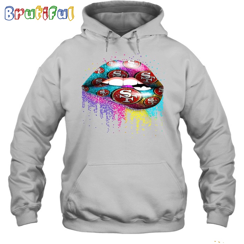 NFL San Francisco 49ers Lips Hoodie Unisex Football T Shirt Hoodie