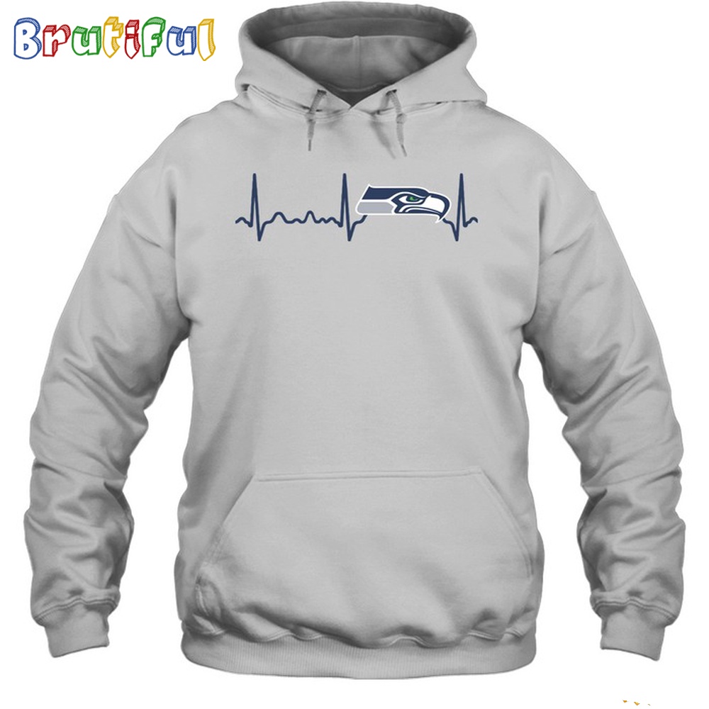 NFL Seattle Seahawks Heartbeat Hoodie Unisex Football T Shirt Hoodie