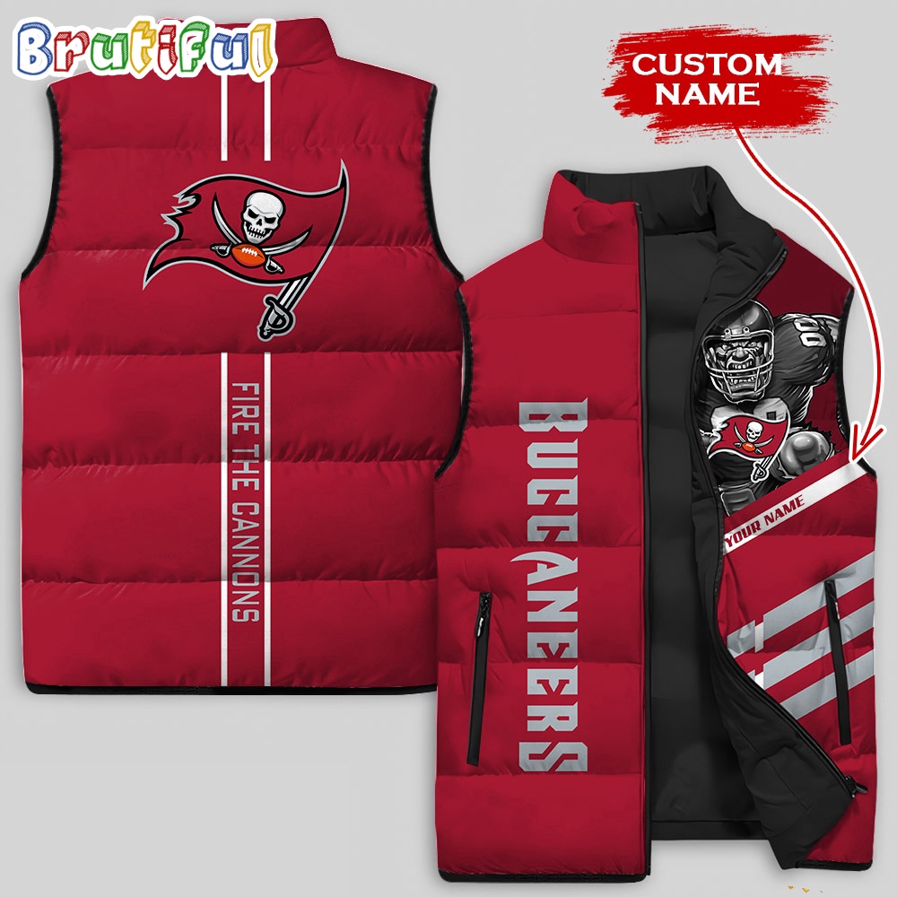 NFL Tampa Bay Buccaneers Damn Right Sleeveless Down Jacket 1