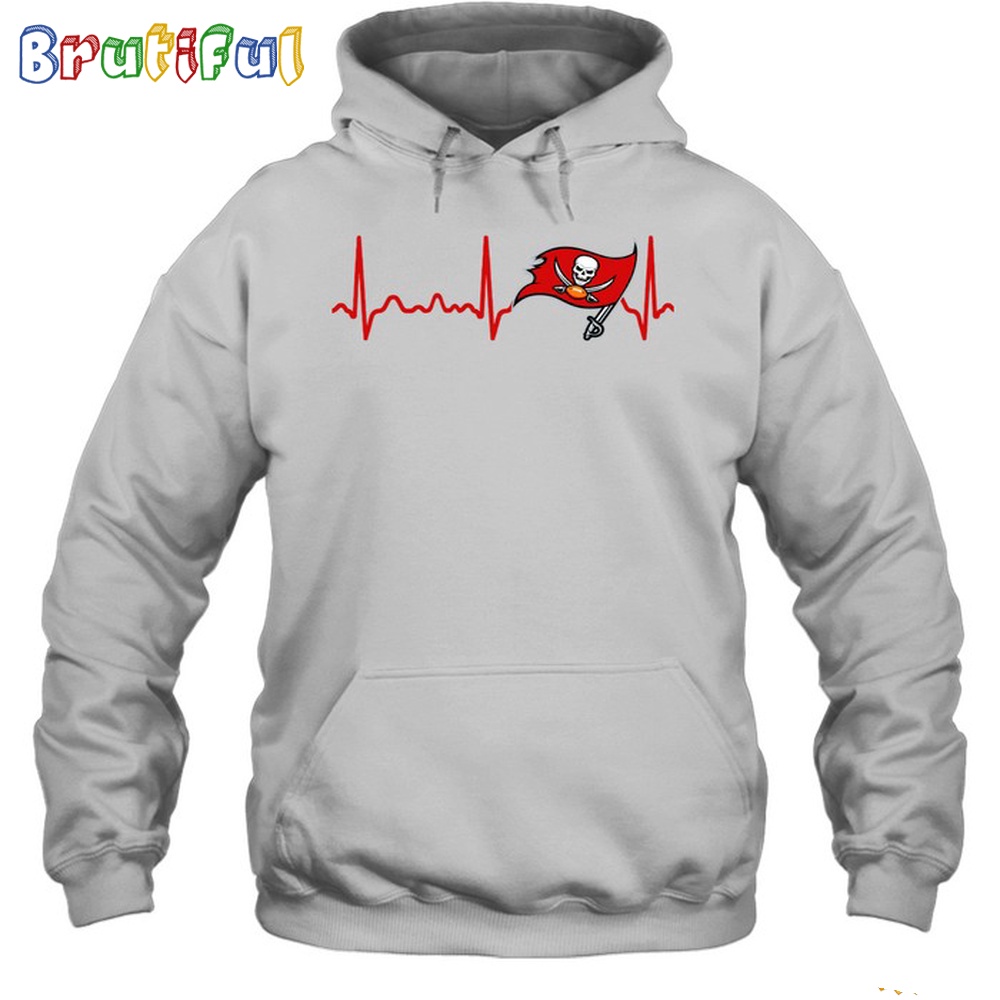 NFL Tampa Bay Buccaneers Heartbeat Hoodie Unisex Football T Shirt Hoodie