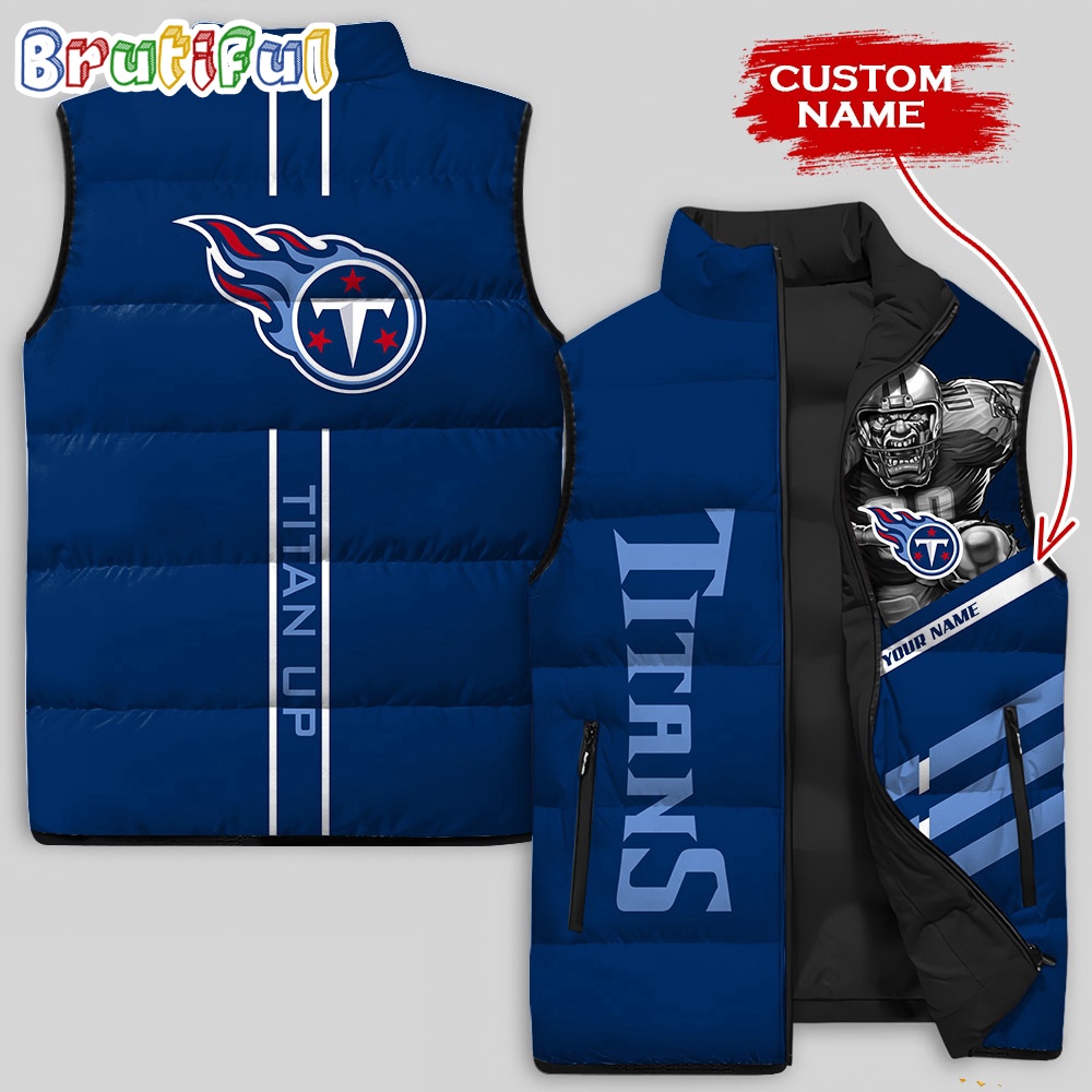 NFL Tennessee Titans Damn Right Sleeveless Down Jacket 1