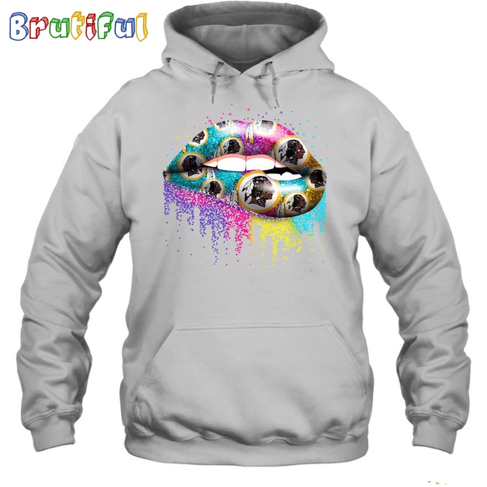 NFL Washington Commanders Lips Hoodie Unisex Football T Shirt Hoodie
