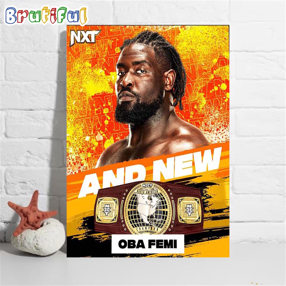 Oba Femi And New WWE NXT North American Champion Wall Art Poster Canvas