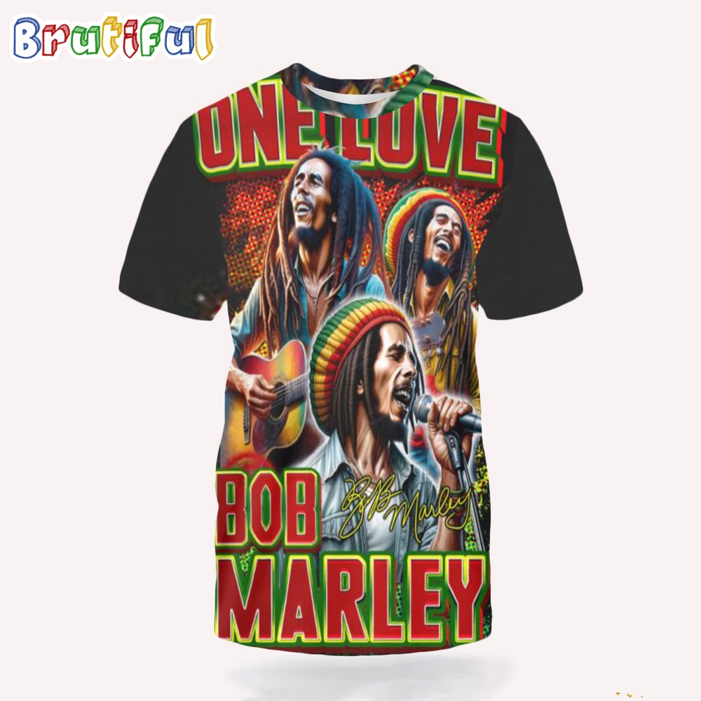 One Love Bob Marley 3D T Shirt